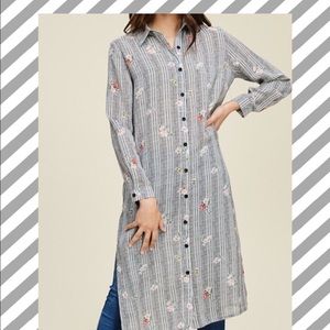 Flower and Stripe Tunic